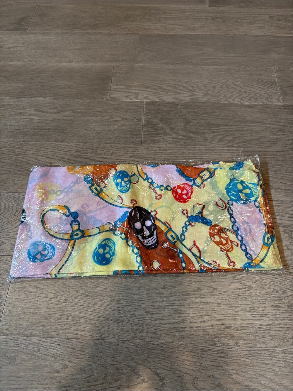 4 for $10!| Women’s Multi-Color Skull Print Scarf  - new in sealed bag